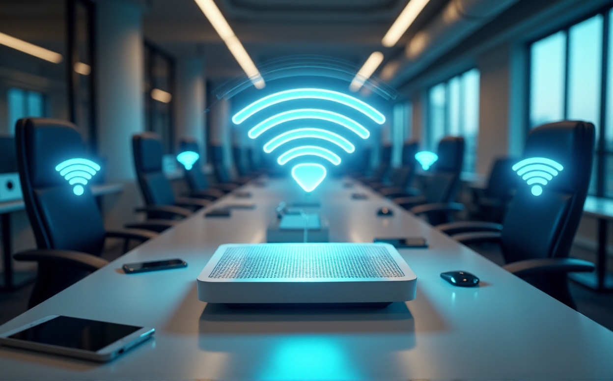 Mesh Wi-Fi system installed